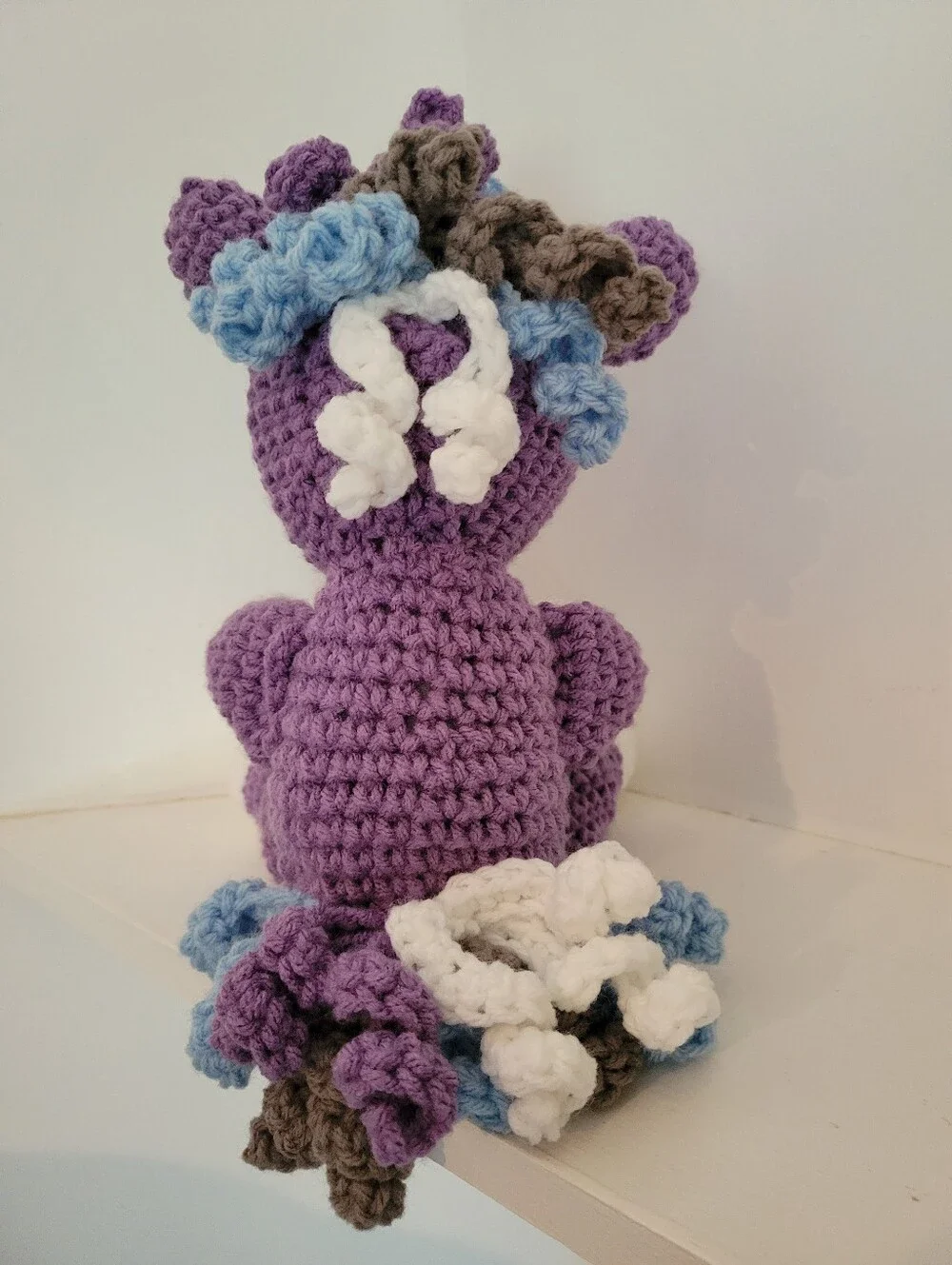 Unicorn Crochet Purple With Blue White And Gray Toddler Baby Lovey Horse